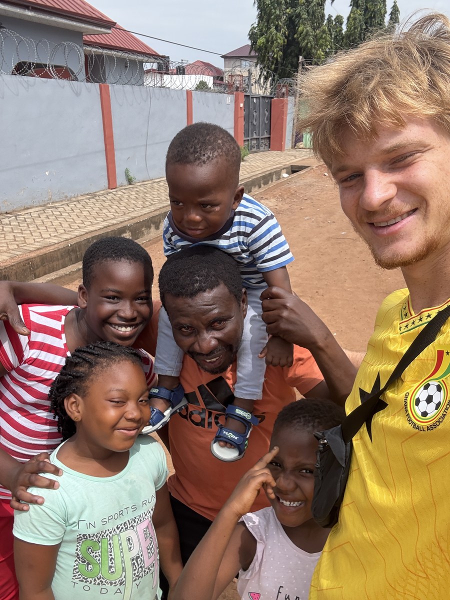 Hanging out with Emmanuel and his family.